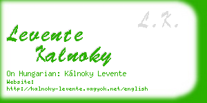 levente kalnoky business card